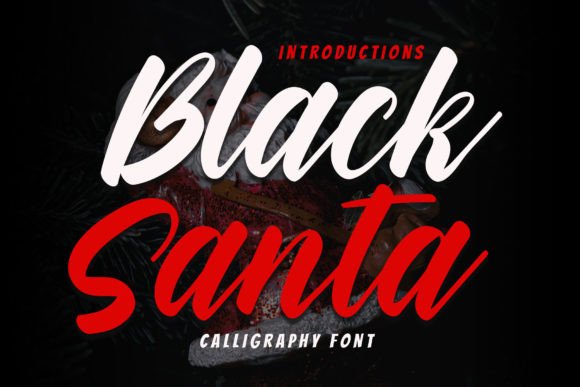 Black Santa Font for Handmade Creations