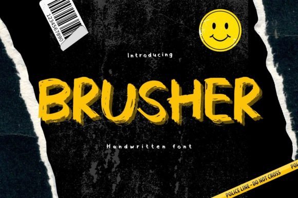 Brusher: A Playful Handwritten Font for Craft Projects
