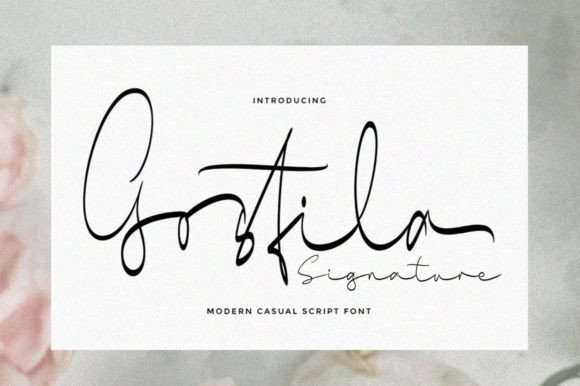 Gosfila Signature: A Handwritten Font for Creative Makers