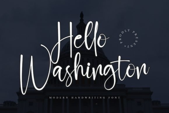 Hello Washington Handwritten Font for Editorial Design