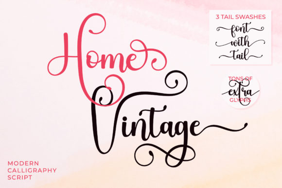 Home Vintage: A Timeless Script Font for Editorial Design