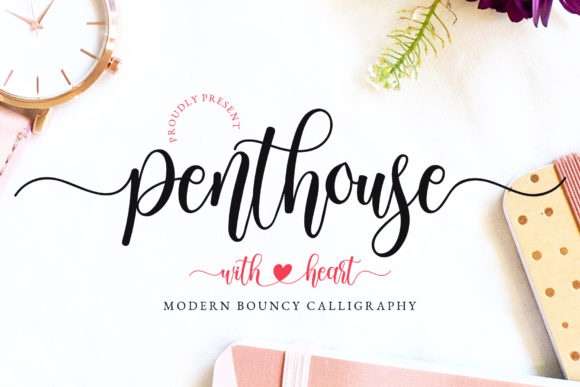 Penthouse Script Font for Editorial Design
